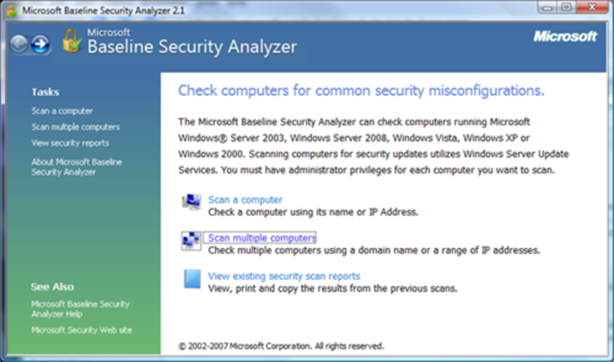 Microsoft Baseline Security Analyzer