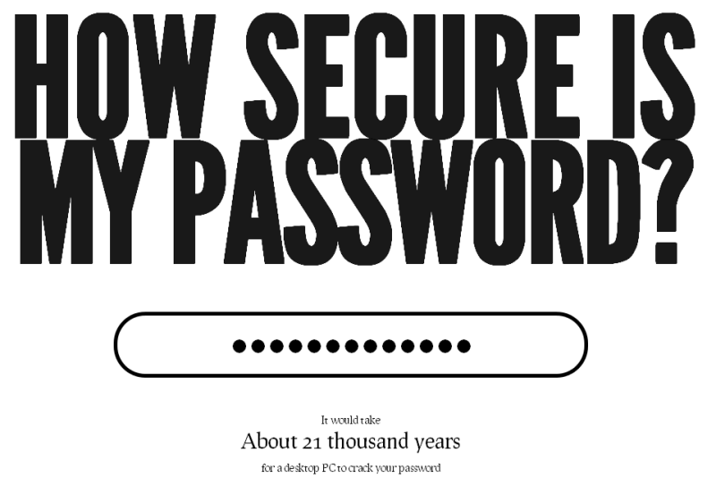 how secure is my password