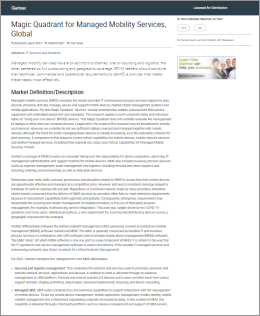 2021 Magic Quadrant for Managed Mobility Services, Global